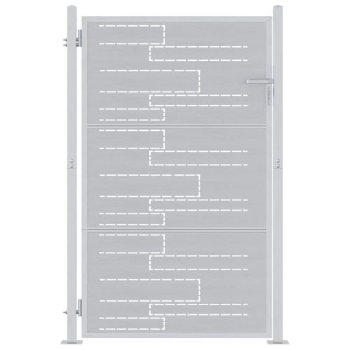 Градинска врата Сребрист 100 x 125 cm Неръждаема стомана