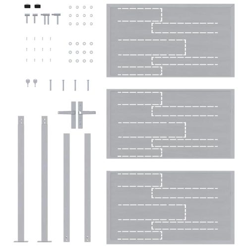 Градинска врата Сребрист 100 x 150 cm Неръждаема стомана