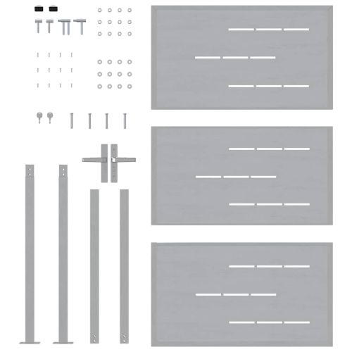 Градинска врата Сребрист 100 x 150 cm Неръждаема стомана