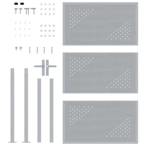 Градинска врата Сребрист 100 x 150 cm Неръждаема стомана