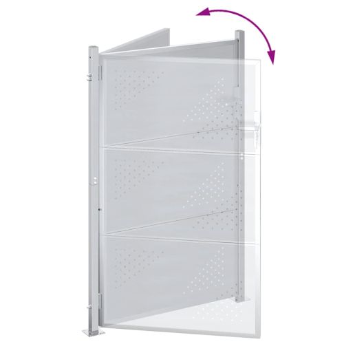 Градинска врата Сребрист 100 x 150 cm Неръждаема стомана