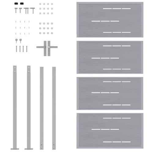 Градинска врата Сребрист 96 x 180 см Неръждаема стомана