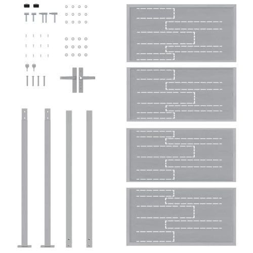 Градинска врата Сребрист 96 x 200 см Неръждаема стомана