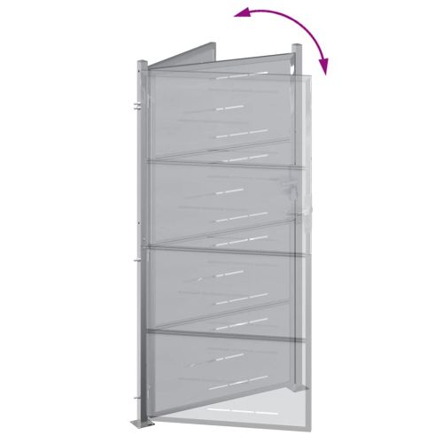 Градинска врата Сребрист 96 x 200 см Неръждаема стомана