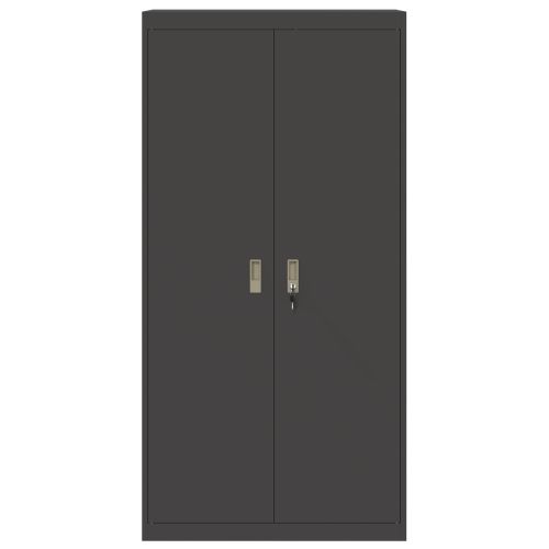 Шкаф за съхранение със съхранение 2 pcs Черно 90 x 40 x 180 cm