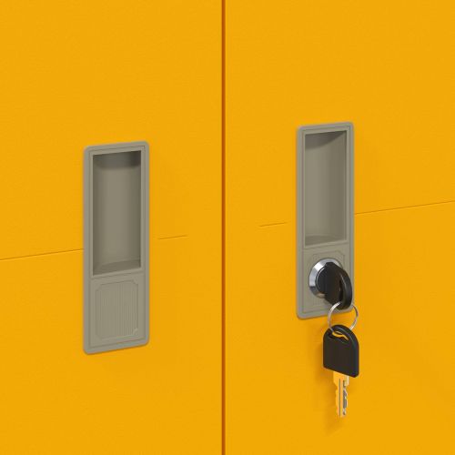 Шкаф за съхранение 2 pcs Горчично жълто 60 x 40 x 180 см