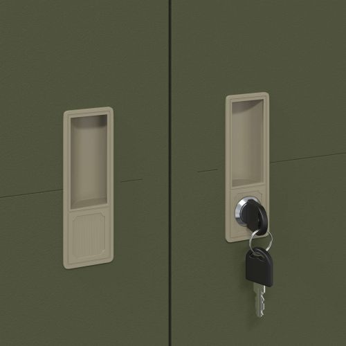 Шкаф за съхранение 2 pcs Маслинено зелено 60 x 40 x 200 см