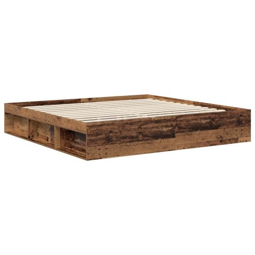 Рамка за легло Старо дърво 200 x 200 cm Инженерно дърво