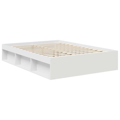 Рамка за легло с таблото Бяло 140 x 200 cm Инженерно дърво