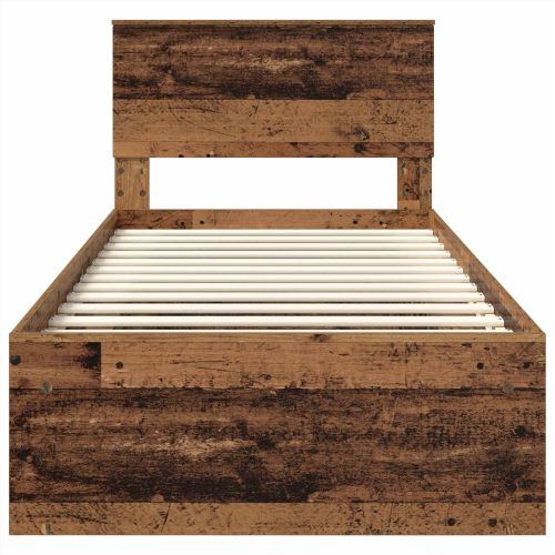 Рамка за легло Старо дърво 90 x 190 cm Инженерно дърво