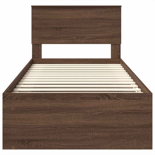 Рамка за легло с таблото Кафяв дъб 90 x 200 cm Инженерно дърво