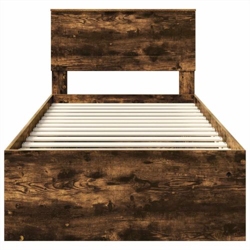 Рамка за легло с таблото Димян дъб 75 x 190 cm Инженерно дърво