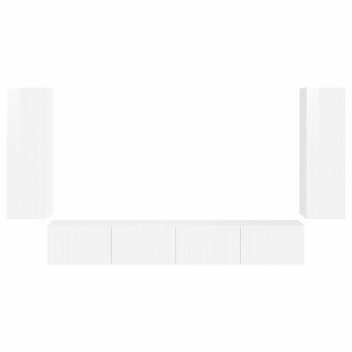 Лъскаво бяло 98 x 31 x 29,5 см