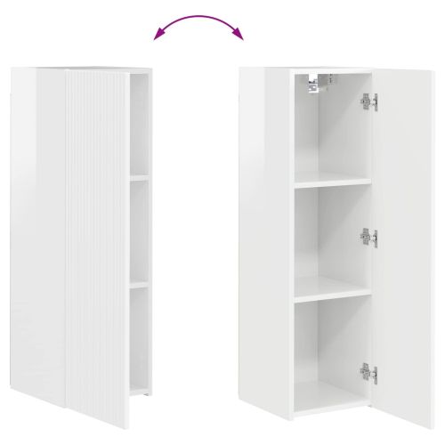 Лъскаво бяло 98 x 31 x 29,5 см