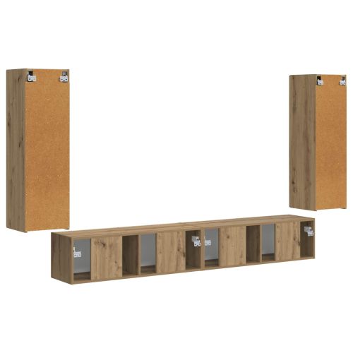 Монтиране на стена 4 pcs Дъб