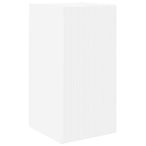 Комплект за стена на телевизор 4 pcs Бяло Инженерно дърво