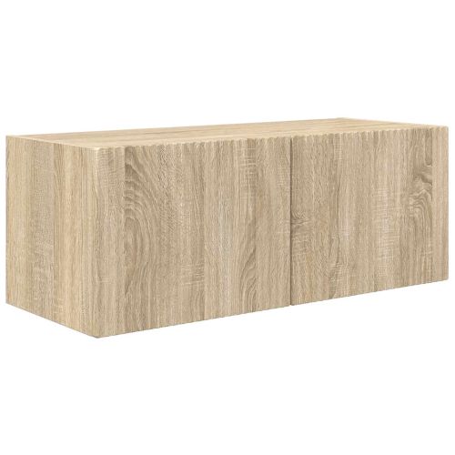 Комплект за стена на телевизор 4 pcs Сонома дъб Инженерно дърво