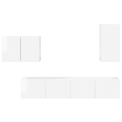 4 pcs Лъскаво бяло