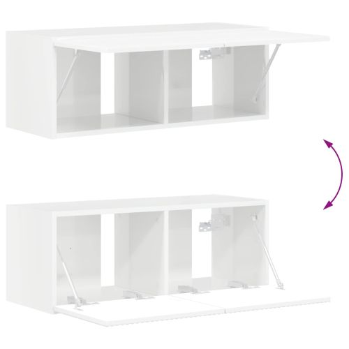 Монтиране на стена 6 pcs Лъскаво бяло