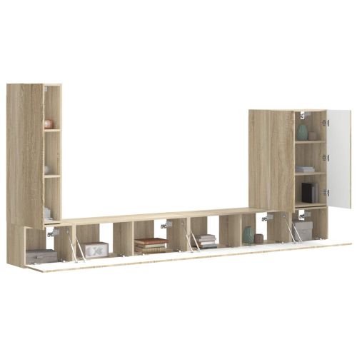 Монтиране на стена 6 pcs Сонома дъб