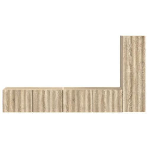 Комплект ТВ шкаф 2 pcs Сонома дъб Инженерно дърво