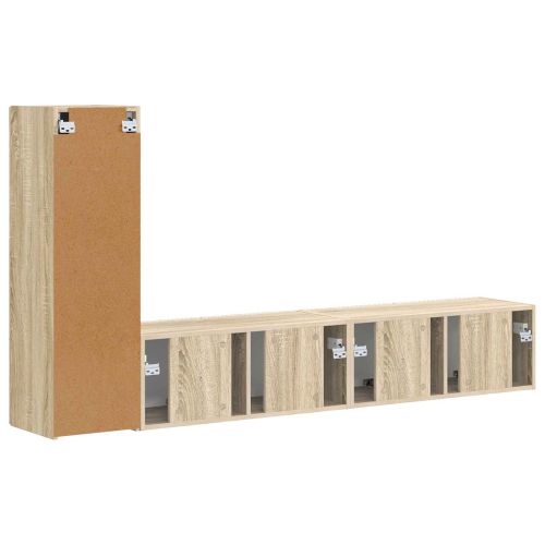 Комплект ТВ шкаф 2 pcs Сонома дъб Инженерно дърво