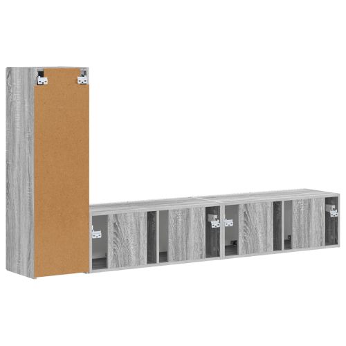 Комплект ТВ шкаф 2 pcs Сив Сонома Инженерно дърво