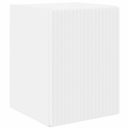 Комплект ТВ шкаф Монтиране на стена 3 pcs Бяло Инженерно дърво