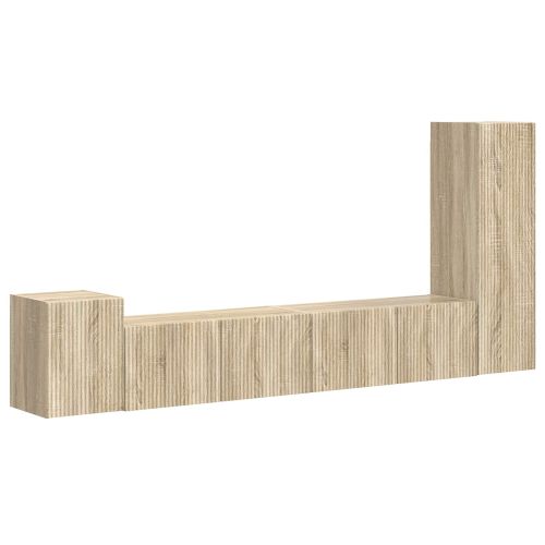 Комплект ТВ шкаф 3 pcs Сонома дъб Инженерно дърво