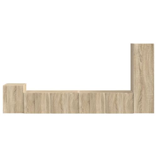 Комплект ТВ шкаф 3 pcs Сонома дъб Инженерно дърво