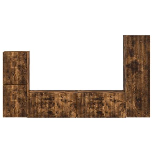 Комплект ТВ шкаф 4 pcs Димян дъб Инженерно дърво