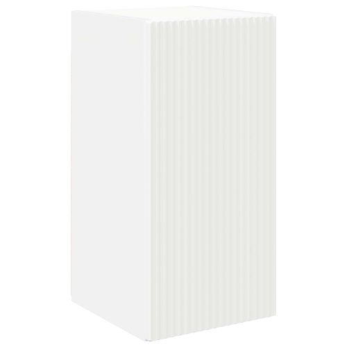 Комплект ТВ шкаф Монтиране на стена 6 pcs Бяло Инженерно дърво