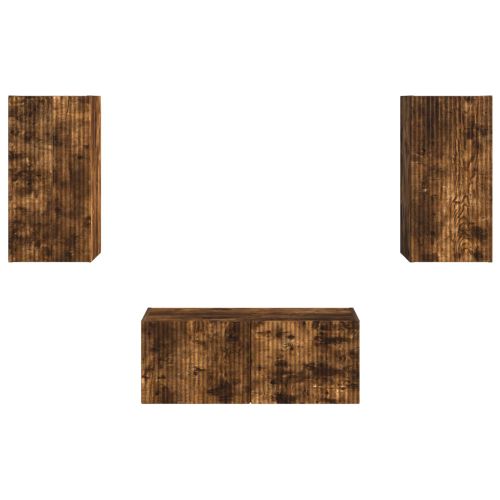 Комплект ТВ шкаф 6 pcs Димян дъб Инженерно дърво