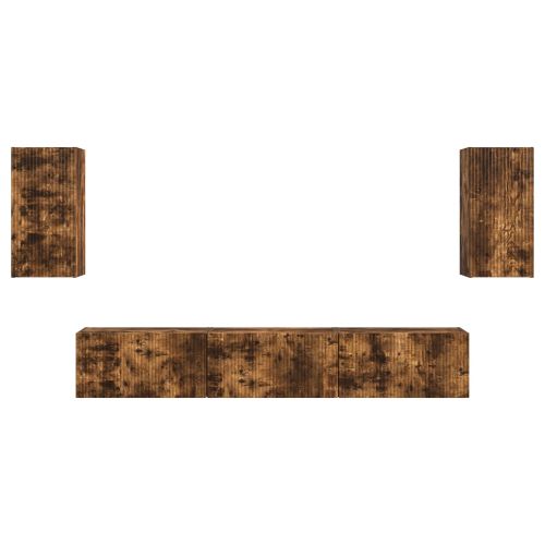 Комплект ТВ шкаф 3 pcs Димян дъб Инженерно дърво