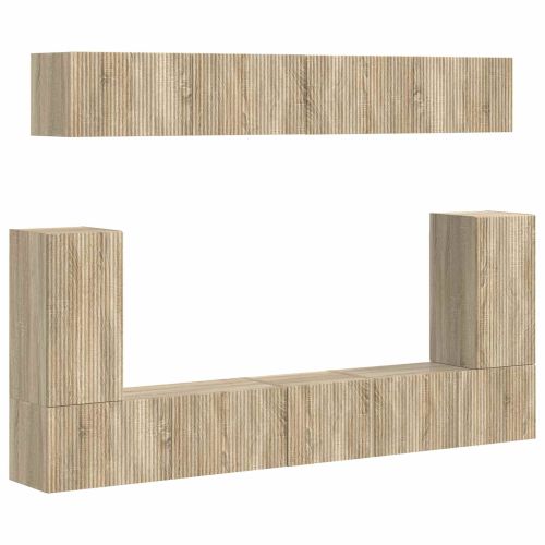 Комплект ТВ шкаф 5 pcs Сонома дъб Инженерно дърво