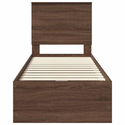 Рамка за легло Кафяв дъб 75 x 190 cm Инженерна дървесина