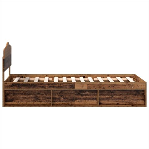 Рамка за легло Старо дърво 75 x 190 cm Солидно борово дърво