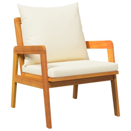 Бистро комплект с възглавница 3 pcs Кафяво 59.5 x 65 x 72 см