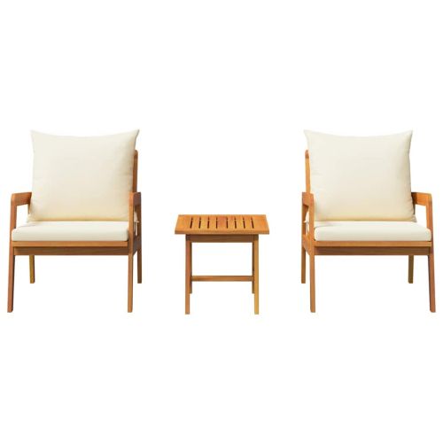 Бистро комплект с възглавница 3 pcs Кафяво 59.5 x 65 x 72 см