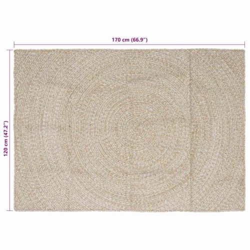 Килим Естествено и бяло 120 x 170 cm юта
