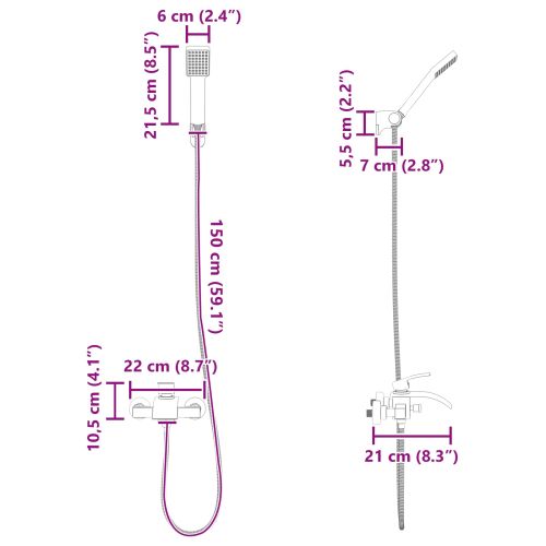 Комплект душова глава Хром G 1 / 2 инча