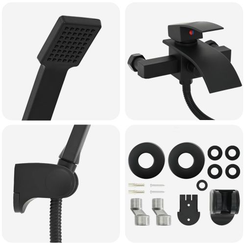 Комплект душова глава Черно G 1 / 2 инча