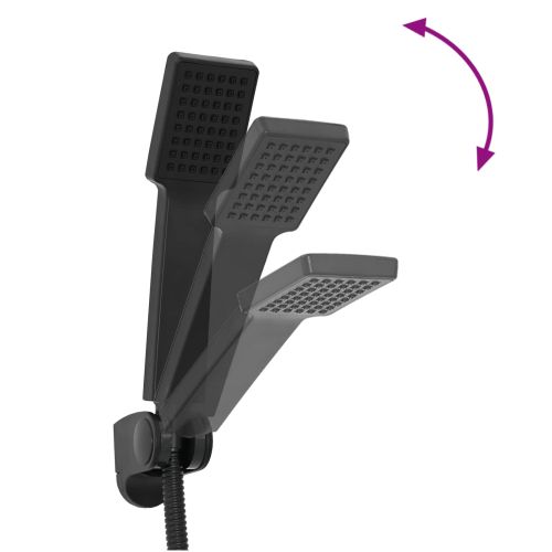 Комплект душова глава Черно G 1 / 2 инча