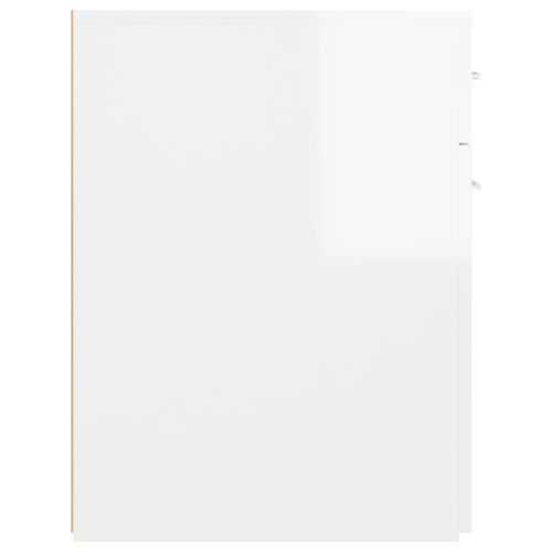 Шкаф органайзер, бял гланц, 20x45,5x60 см, ПДЧ