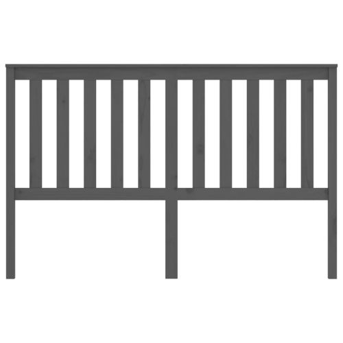 Горна табла за легло, сива, 166x6x101 см, бор масив