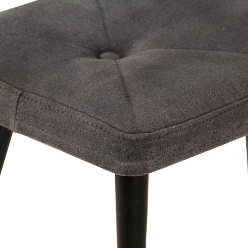 Wingback стол с табуретка, черен, винтидж, канава