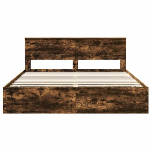 Рамка за легло Димян дъб 200 x 200 cm Инженерна дървесина