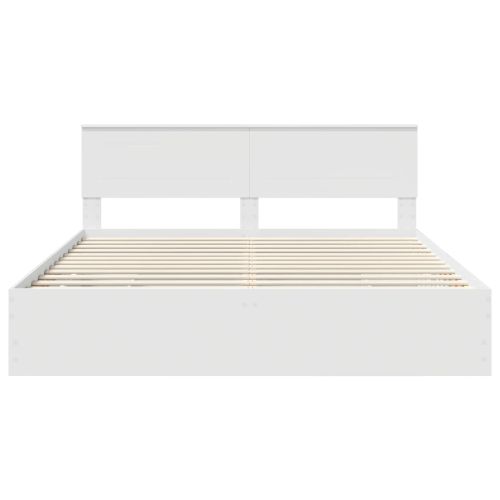 Рамка за легло с чекмедже Бяло 180 x 200 cm Инженерна дървесина