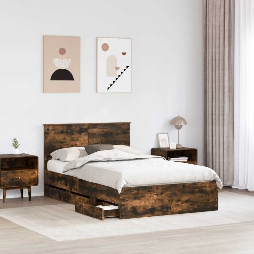 Рамка за легло Димян дъб 135 x 190 cm Инженерна дървесина