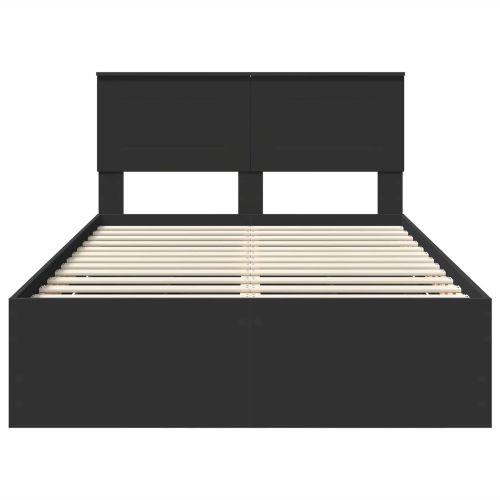 Рамка за легло с таблото Черно 120 x 190 cm Инженерна дървесина